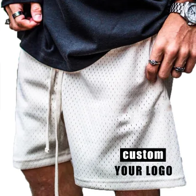 2026 Men's Casual Bermuda Solid Mesh Knee Length Elastic Waist Breathable Quick Dry Gym Sport Basketball Shorts