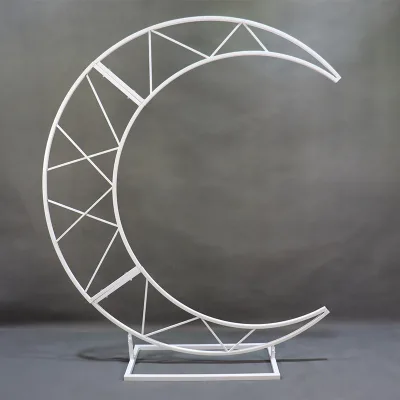 New Wedding Props Iron Crescent Road Arch Heart-shaped Road Iron Flower Moon Road Arch Ornaments