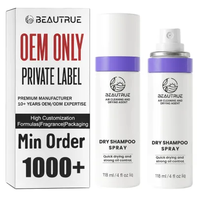 Custom Dry Shampoo Spray Balances Scalp Controls Excess Oil Production Volumizing Waterless Hair Cleanser Refreshing Mist