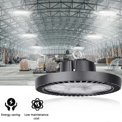 Intellibond Industrial 100W 150W 200W 190lm/w Dimmable Indoor Light Highbay With Sensors Group Control Led High Bay Lights