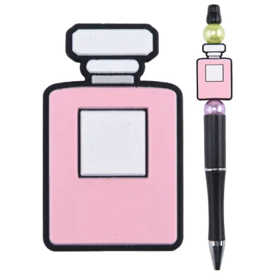 Fashion Letter Silicone Focal Beads Funny Beaded Diy Toys Chewable Necklace Accessories Cross Ball Pen for Pens