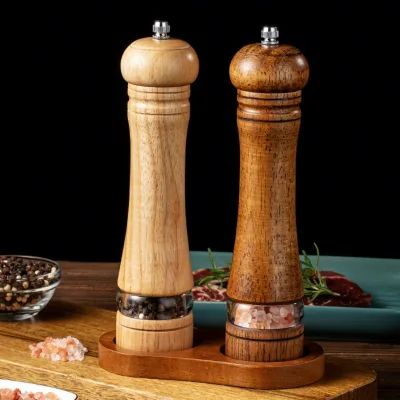 Pepper Mill Manual Grinding Bottle Home Use Black Pepper Mill Base Set Freshly Ground Seasoning Bottle