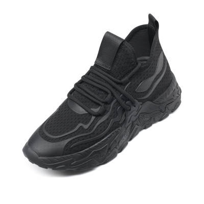 New Fashion Mesh Upper Fly Weaving Breathable Casual Running Men Sport Shoes Summer Spring Height Increasing 7cm