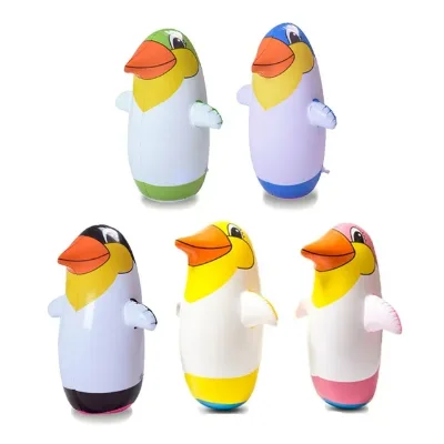 Inflatable Penguin Tumbler Children Inflatable Animal Toy Penguin Outdoor Cartoon Animal Fun Game Sports