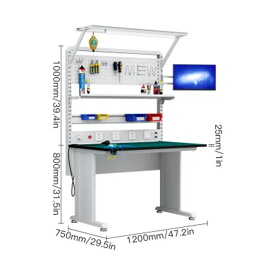 Industrial ESD Workbench Knock Down Assembly Test Bench Metal Physics Lab Tool Cabinet Modern OEM for Schools & Warehouses