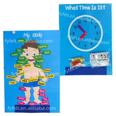 Body Parts Learning Felt Story Board Set Preschool Human Organ Educational Teaching Storytelling Play Kit