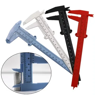 0-150mm Vernier Calipers Plastic Double Rule Scale for Jewelry Measurement Student Measure Tool Woodworking Manual Tools
