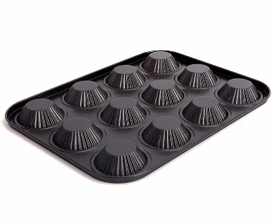 New 12-hole Mini-wave Lace Flower-shaped Cake Mold Tart Cookie Baking Pan Bakeware Tools Kitchen Dining & Bar Home Supplies