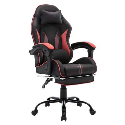 Ergonomic Gaming Chair with Reclining Function Adjustable Height Silent Smooth Casters for Quiet Use on Hard Floors