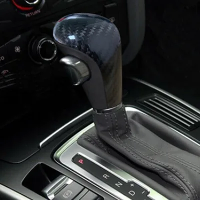 Carbon Fiber Car Gear Shift Cover for Audi A3/A4/B7/A5/A6/C6/Q5/Q7/S5/S6/A8 2004-2010 Black Interior Kit