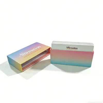 Custom Different Languages Affirmative Encourage Cards Games Card Gradient Affirmation Cards for Girl