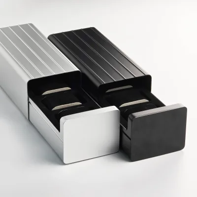 3-Slot Aluminum Watch Display Case Elegant Watch Storage for Retail Stores Watch Shops Trade Shows & Luxury Collections