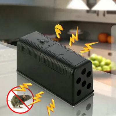 Automatic High-Tension 5000V ABS Electric Mouse Trap Stainless Steel Electronic Mice Killer Solid State Pesticide Product