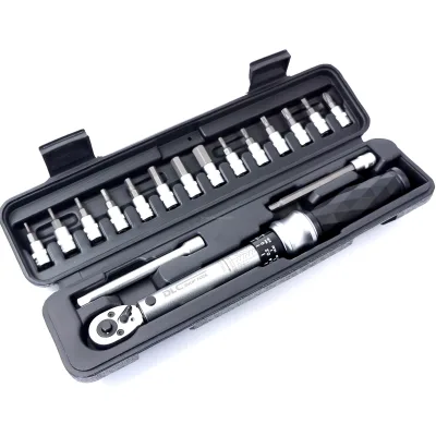 DLC Diamond Silver Industrial Grade Stainless Steel OEM 1/4" Drive 1-25Nm / 22-225 In/lb Adjustable Gauge Torque Wrench 1 1/4