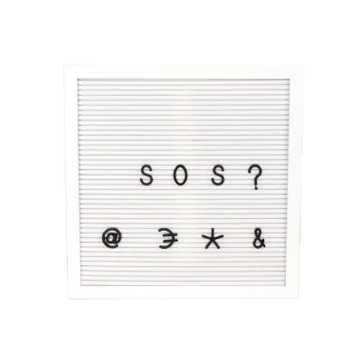 White Plastic Letter Board 10X10 Inch Changeable Letter Sign Letter Board
