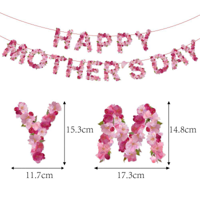 Nice Mother's Day Decorations Pull Flags Mother's Day Gifts Party Decorations Alphabet Banners Mother's DayParty Supplies