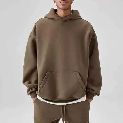 ODM Best Quality Autumn Men's Hoodies Tracksuit No Pockets Double Inline Hoody French Heavy Weight Sweatshirts Pants Streetwear
