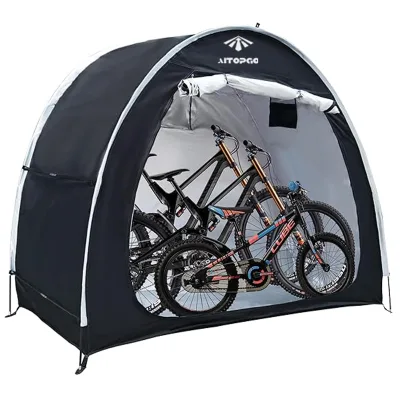 Factory Custom Waterproof 210D Oxford PE Polyester Bicycles Rain Shelter 2-3 Pieces Strong Bike Tent Cover