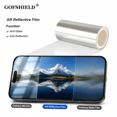 GOFSHIELD AR Reflection Film Roll Material 1.04*100M Ultra Thin Anti Glare Anti Reflective Factory Low MOQ OEM ODM Custom