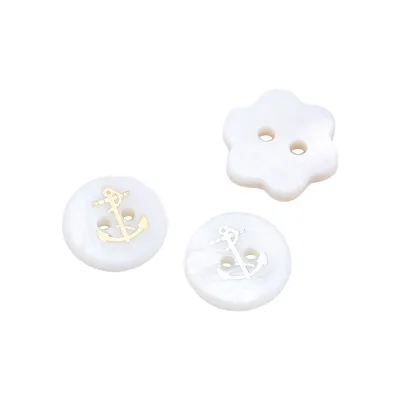 Wholesale Shell Buttons Eco-friendly Natural Material 2 Holes 18L Button Clothing Accessories Exquisite Button for Shirt