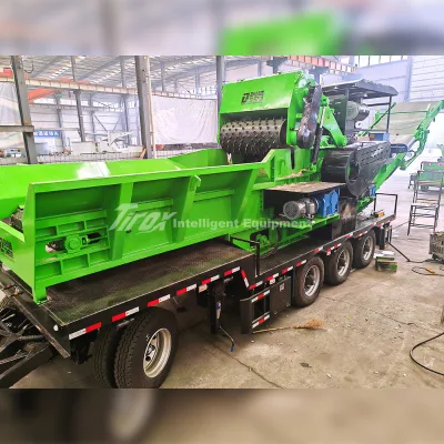 Hydraulic Horizontal Grinder Grinder Forestry Horizontal 100Hp Wood Chipper