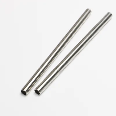 Low MOQ Eco-Friendly Food Grade 304 Stainless Steel Reusable Wide Drinking Straws for Boba