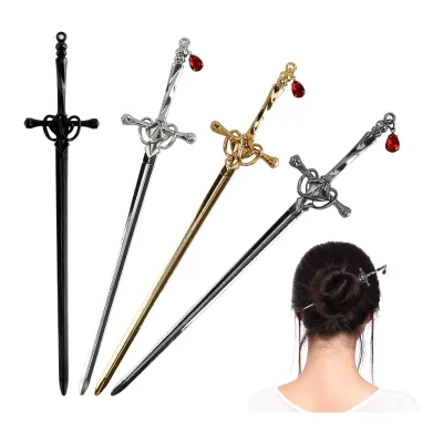 Hot Sale 4Pcs Ancient Style Chopsticks Chinese Style Hair Sticks,Classic Vintage Flower Hair Sticks for Women Girl Gifts