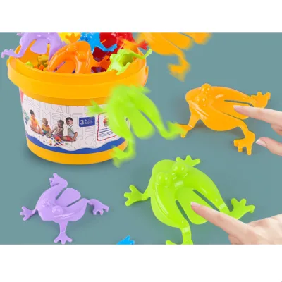 Dihua ABS Funny Frogs Models Bouncing Frogs Toy Plastic Spring Frogs Jumping Toys