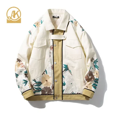 Customized Tapestry Vintage Jacket for Men Plus Size Men's Polyester Winter Jackets