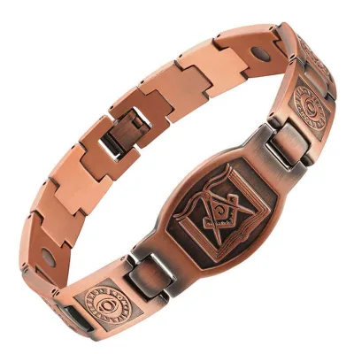 CAMAZ Hot Selling Evil's Eye Copper Bracelet Fashion Jewelry Bracelet Bangle Natural Remedy Bracelet for Men