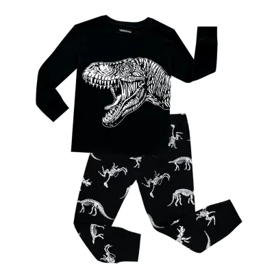High Quality Fall Night Wear Modern 100% Cotton Sleepwear Fabric Sleep Wear Sets Suit Cute Winter Korea Halloween Pajamas