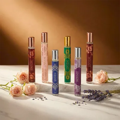 Custom Portable Luxury Essential Oil Mist Perfume Sample Peony with Jojoba Oil Natural Long-Lasting Fragrance