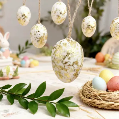 3*4cm Easter Egg Hanging Decoration, Golden Decorative Egg