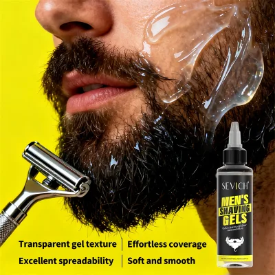 Hot Sale Men Clear Shaving Gel Transparent Shave Cream for Sensitive Skin & Smooth Shaving