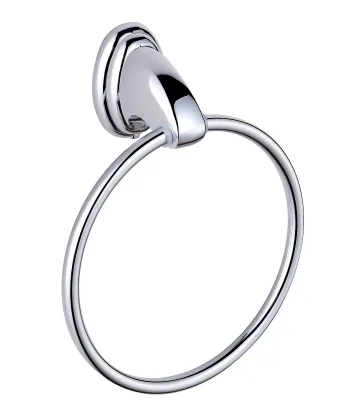 Zinc Alloy Toilet Accessories Towel Ring Chrome Finish Bathroom Towel Rail and Rings