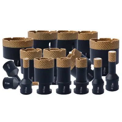 Factory Direct Best Universal Fit Tile Porcelain Ceramic Drill Bits Hole Cutter Hole Saw Vacuum Brazed Drill Bits Set For Power