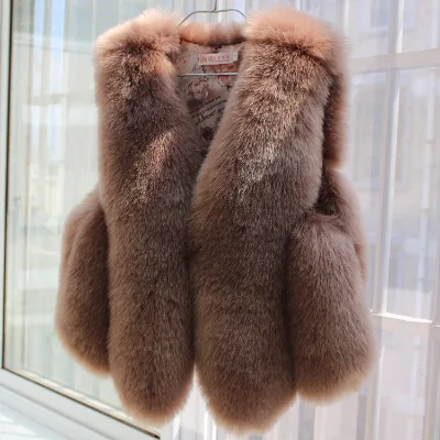 Wholesale High-grade Fake Fox Fur Gilet Women Faux Fur Vest