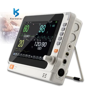New Design 10.1 Inch Multiparameter Patient for Cuu Icu Etco2 Portable Vital Sign Small Karestar Patient Monitor
