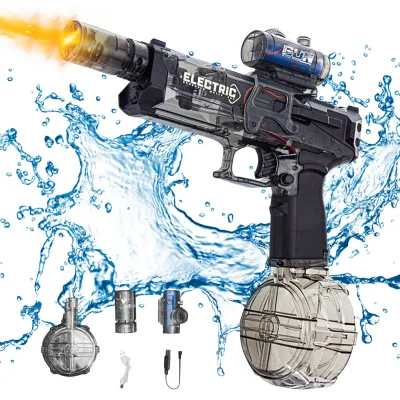 2024 New Boys' Teaser Defense Power Toy Gun, Strong Plastic Shooting Water Gun Toy, Chinese Water Gun Toy