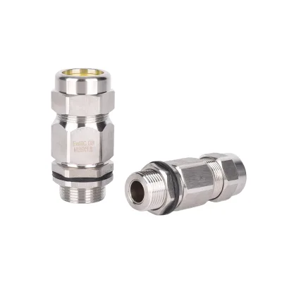 JIAF M20 M25 M32 M40 M50 Brass Nickel Plated Stainless Steel Explosion-proof IP66 ATEX Customizable Cable Gland