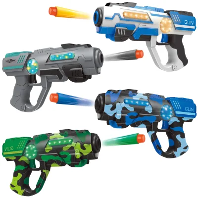 Cheap Electric Music Projection Soft Bullet Toy Gun Foam Bullets Shoot Guns for Kids