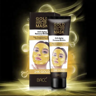 24K Gold Face Mask Collagen Peel Off Facial Mask Anti Aging Peeling off Clay Skin Care for Skin Tightening Gold Face Mask