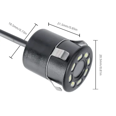 DeYongwang 18.5mm 8LED Light Night Vision Supplementary Light Opening Reversing Camera HD Embedded Card Car Camera Front ADAS
