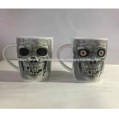 Factory supply 16OZ color changing halloween mug with photo changing mug with hot water holiday magic mug