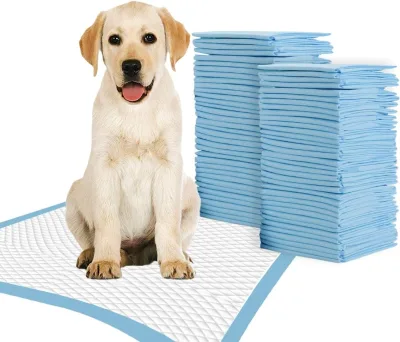 Extra Thick Blue Dog & Cat Pee Mat Heavy Duty Puppy Potty Training Water Resistant Back Sheet | Pack 50