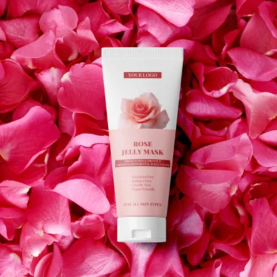 OEM Pure Deep Moisturizing Cosmetic Gel Mask Brightening Rose Gel Whitening Facial Mask
