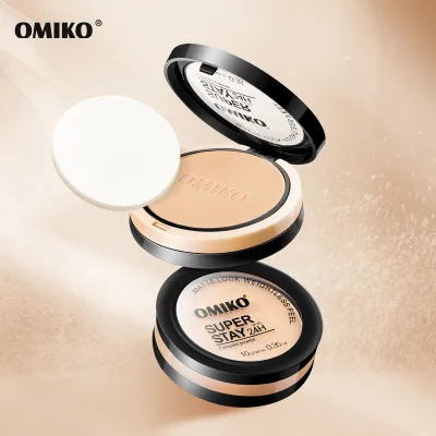 Wholesale Waterproof Super Stay Oil-Control Setting Press Powder Foundation Brightening Whitening Natural Compact Powder