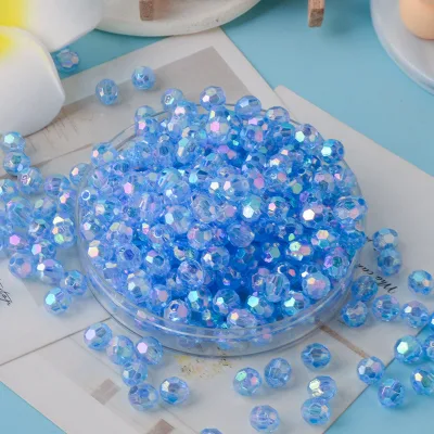 Wholesale 500g/bag AB Colors Acrylic Beads Football Beads 32 Faceted Beads for DIY Jewelry Accessories DIY Bags