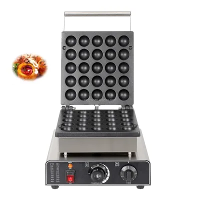 25 Hole Ball Shaped Commercial Waffle Baker Bomb Burning Waffle Maker for Household Use
