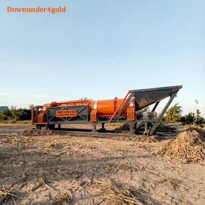High-Accuracy Gold Trommel Screen 200 Tons/Hour Sluice Box Gold Washing Plant with Anti-abrasion for Alluvial Deposit Processing